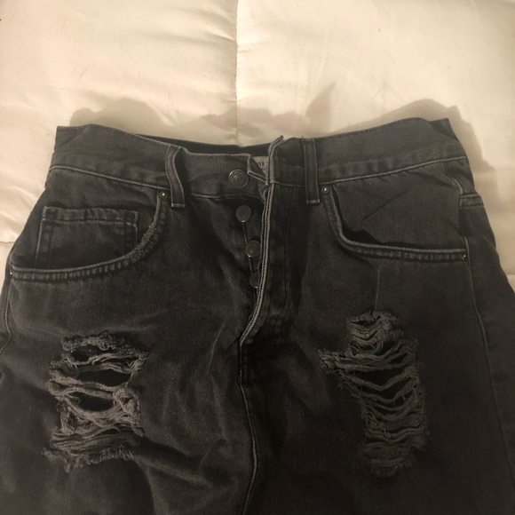 Black Denim Mini Skirt - Picture 2 of 3